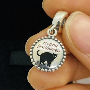 ✨🔥Pandora Halloween Charm Happy Halloween Charm Halloween Cat Charm Cat Charm